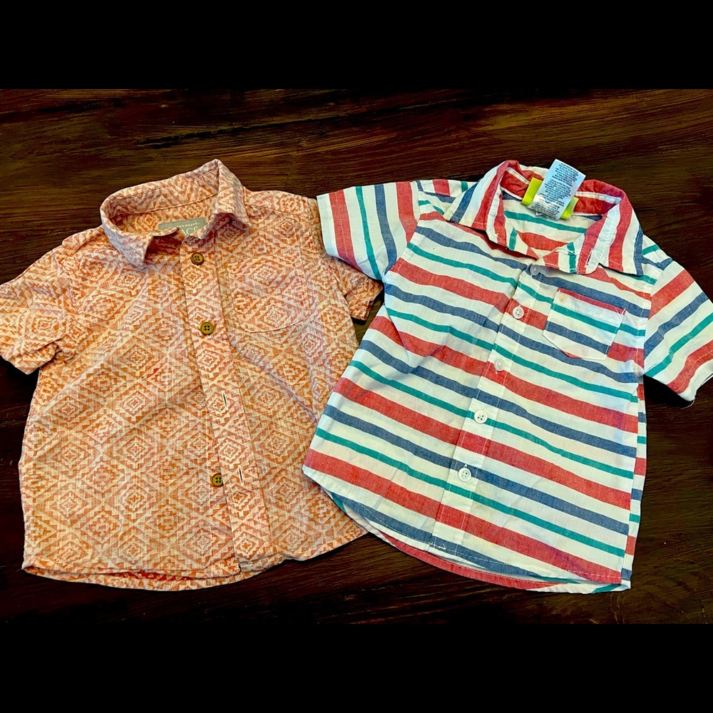 Two button down shirts.